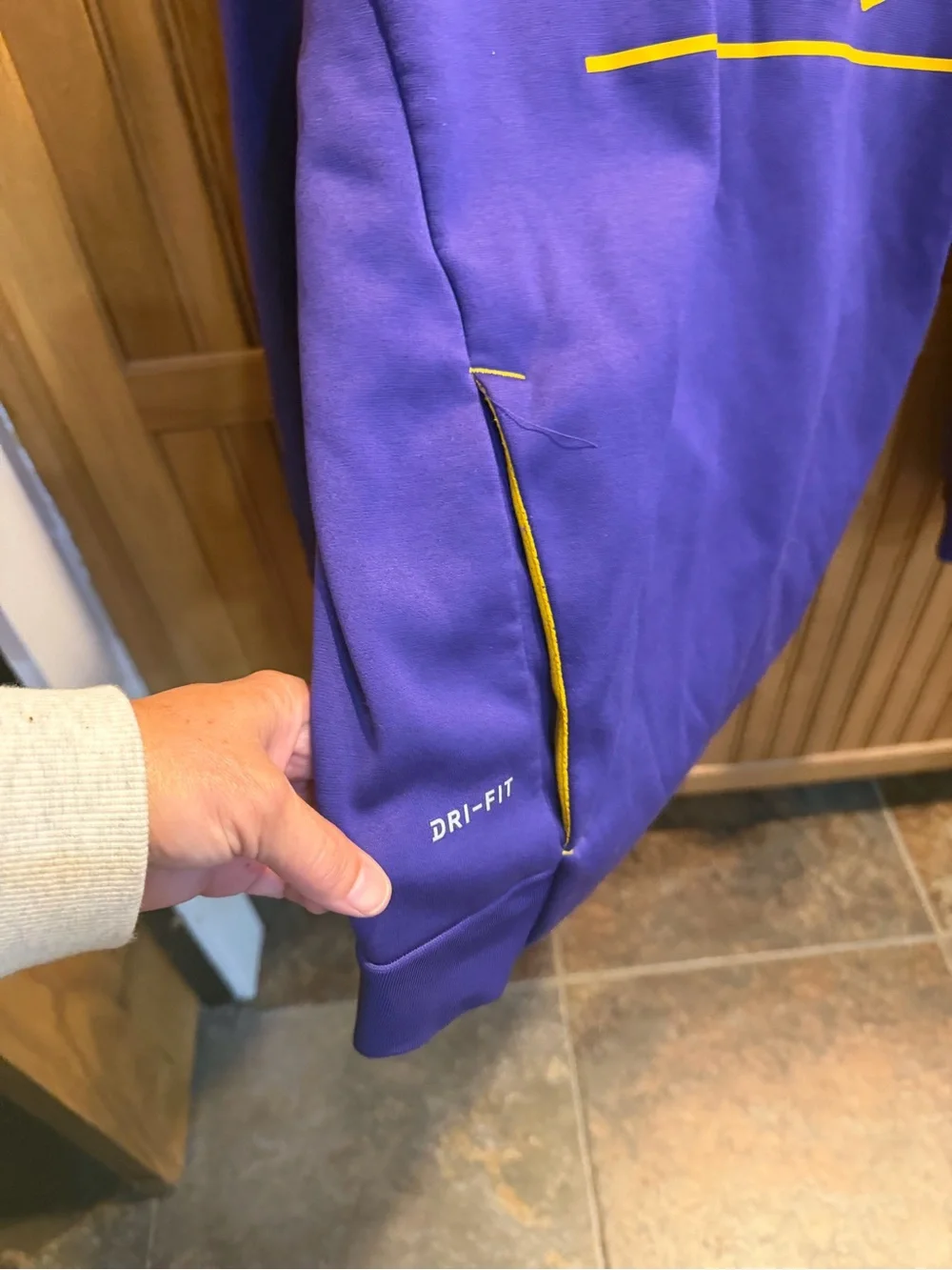 Nike Purple and Gold Dri-FIT Hooded Sweatshirt